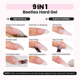 beetles Gel Polish Hard Gel application on nails