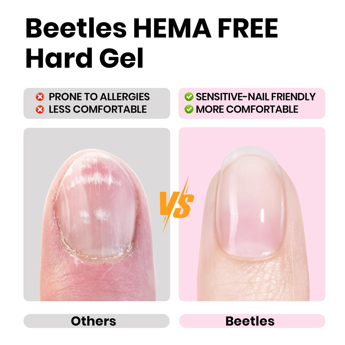 beetles Gel Polish Hard Gel for Nails 9 in 1 pink gel texture