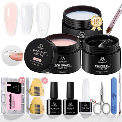 beetles Gel Polish Hard Gel Nail Extension Kit packaging front view