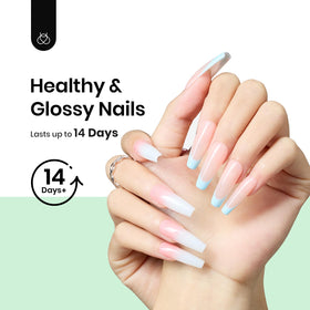 beetles Gel Polish HEMA Free Base and Top Coat Set 15ML application brush