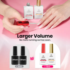 beetles Gel Polish Hema-Free Gel Top and Base Coat set with UV lamp