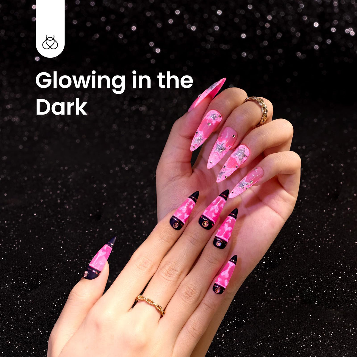 beetles Gel Polish Hot Pink Gel Nail Polish 15ml bottle side view