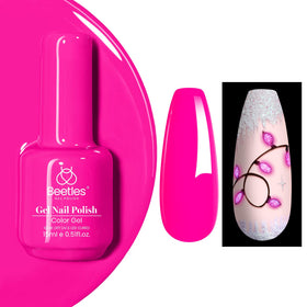 beetles Gel Polish Hot Pink Gel Nail Polish 15ml front view