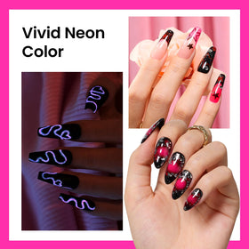 beetles Gel Polish Hot Pink Gel Nail Polish 15ml in a manicure setup