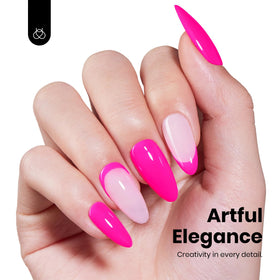 beetles Gel Polish Hot Pink Gel Nail Polish 8ml packaging
