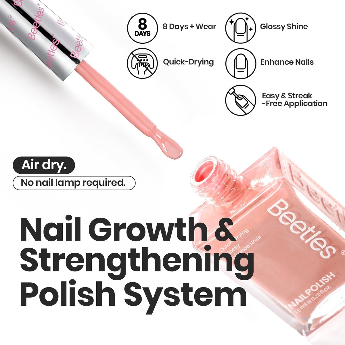 beetles Gel Polish in nude pink colour bottle