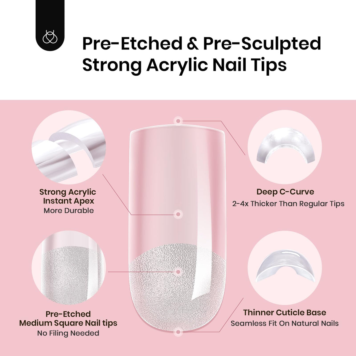 beetles Gel Polish Instant Apex Nail Tips displayed on a nail art table