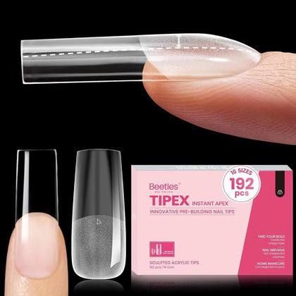beetles Gel Polish Instant Apex Nail Tips front view with packaging