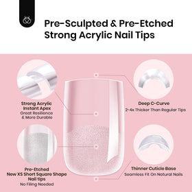 beetles Gel Polish Instant Apex Nail Tips in use on nails