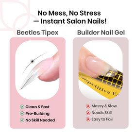 beetles Gel Polish Instant Apex Nail Tips medium stiletto shape
