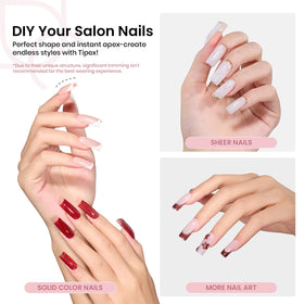 beetles Gel Polish Instant Apex Nail Tips showing various sizes