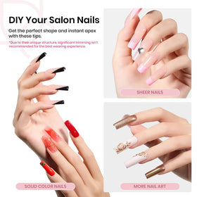beetles Gel Polish Instant Apex Nail Tips showing various sizes