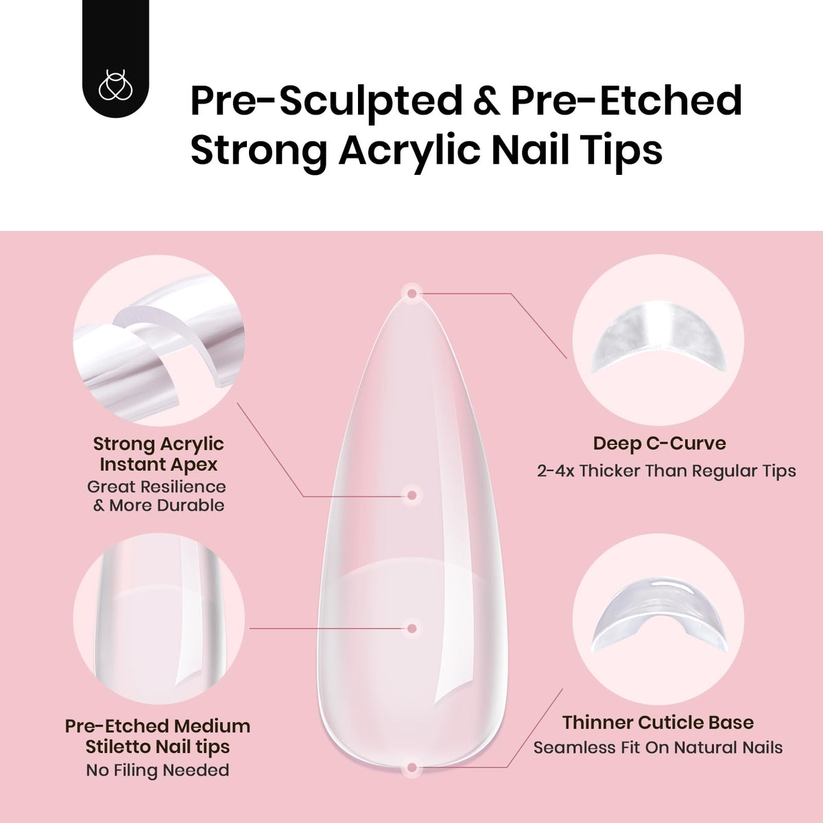 beetles Gel Polish Instant Apex Nail Tips with gel glue application