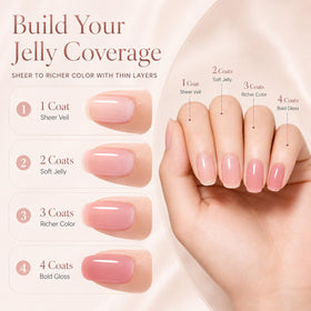 beetles Gel Polish Jelly Gel Nail Polish application process