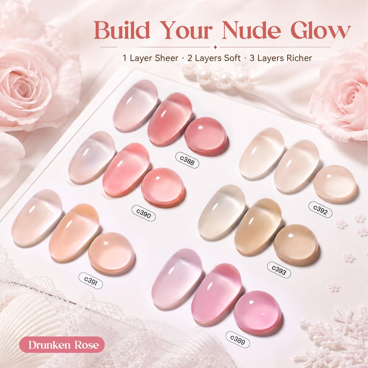 beetles Gel Polish jelly gel nail polish in nude shades