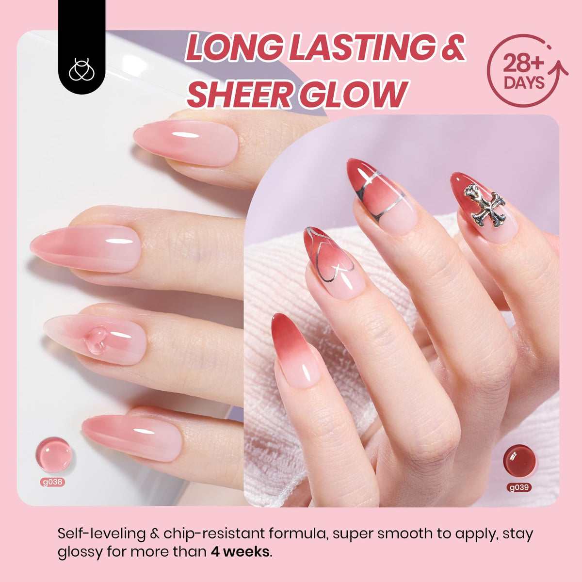 beetles Gel Polish Jelly Gel Nail Polish Set displaying red shade