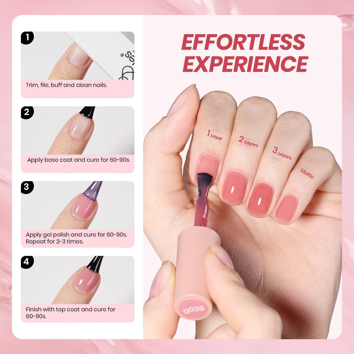 beetles Gel Polish Jelly Gel Nail Polish Set featuring brown shade