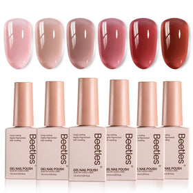 beetles Gel Polish Jelly Gel Nail Polish Set front view with six colours