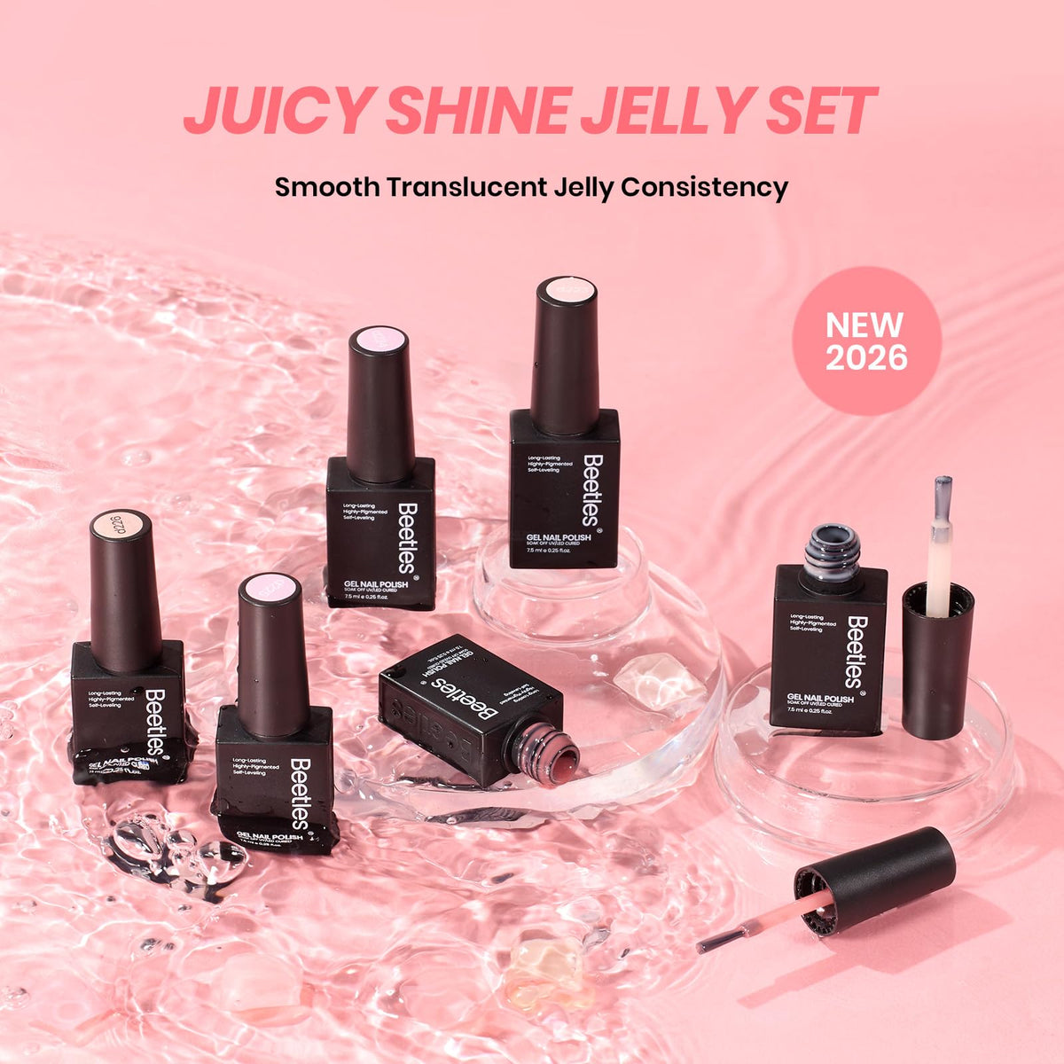 beetles Gel Polish Jelly Gel Nail Polish Set with tools and accessories