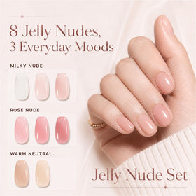 beetles Gel Polish Jelly Gel Nail Polish Set with UV lamp