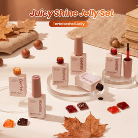 beetles Gel Polish Jelly Tortoise Fall Gel Nail Polish Set application process