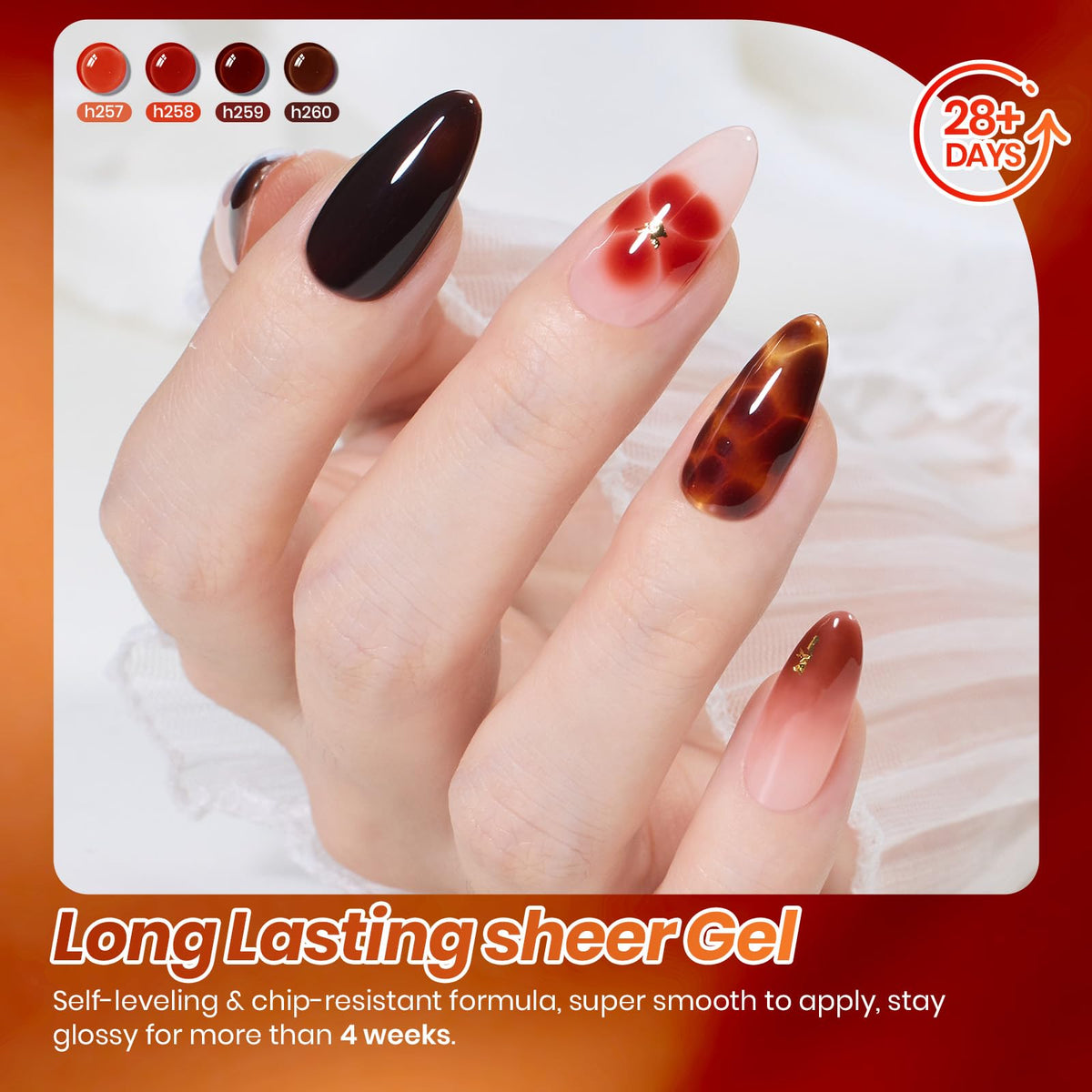 beetles Gel Polish Jelly Tortoise Fall Gel Nail Polish Set caramel brown shade