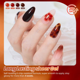 beetles Gel Polish Jelly Tortoise Fall Gel Nail Polish Set caramel brown shade