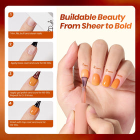 beetles Gel Polish Jelly Tortoise Fall Gel Nail Polish Set dark red shade