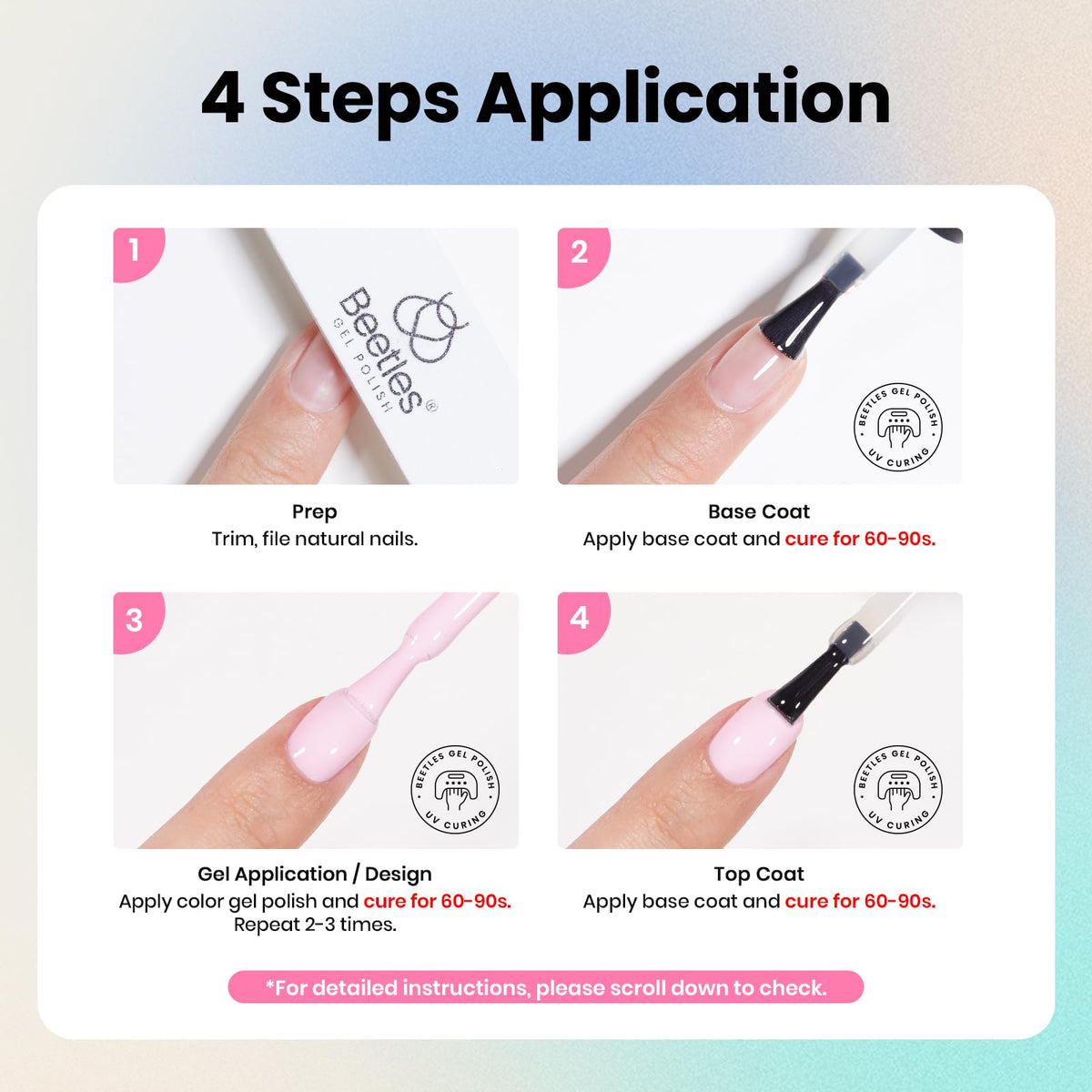 beetles gel polish kit packaging and contents