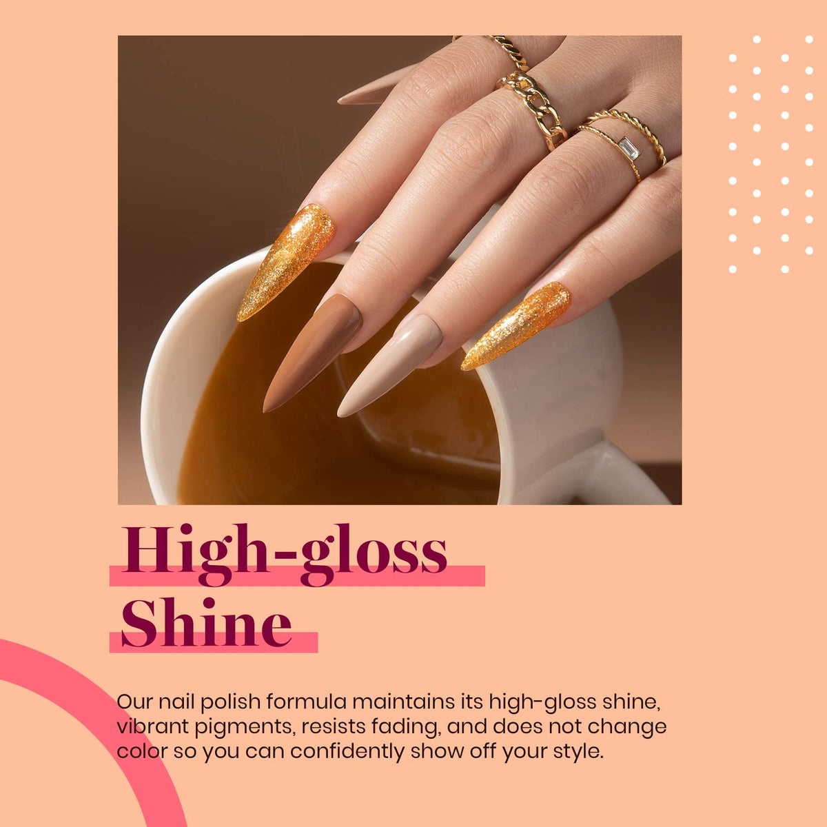 beetles Gel Polish Latte Haze 15ML with LED lamp