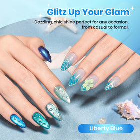 beetles Gel Polish Liberty Blue Cat Eye Gel Nail Polish Set deep navy colour