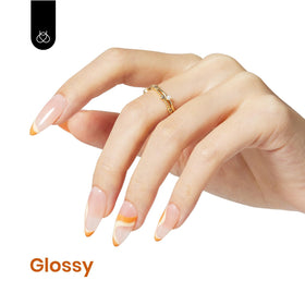 beetles Gel Polish Light Persimmon shade on nails
