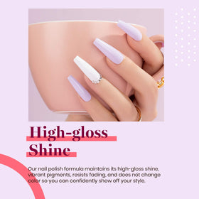 beetles Gel Polish lilac purple on nails