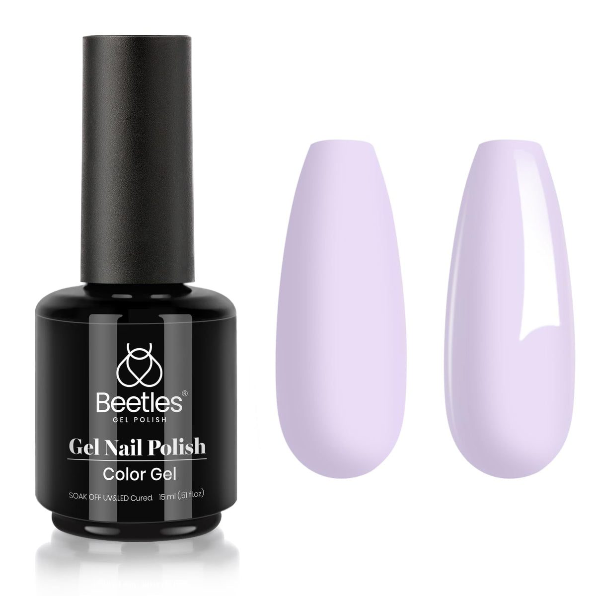 beetles Gel Polish lilac purple with nail tools