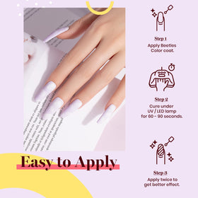 beetles Gel Polish lilac purple with UV lamp