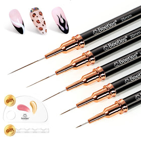 beetles Gel Polish Liner Brushes 5pcs set in black