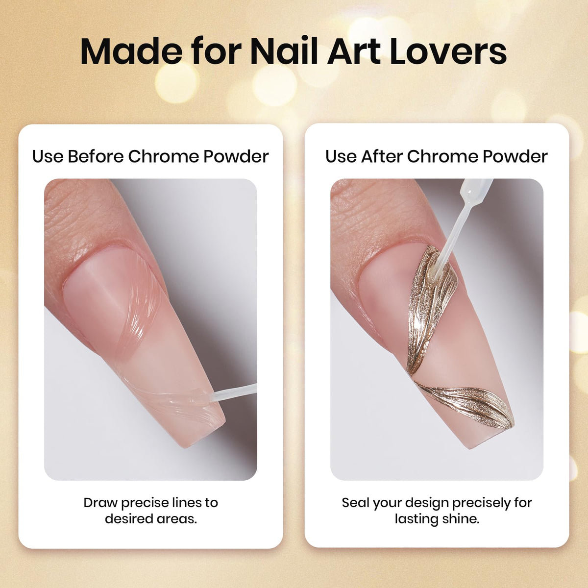 beetles Gel Polish Liner Gel Top Coat application on nails