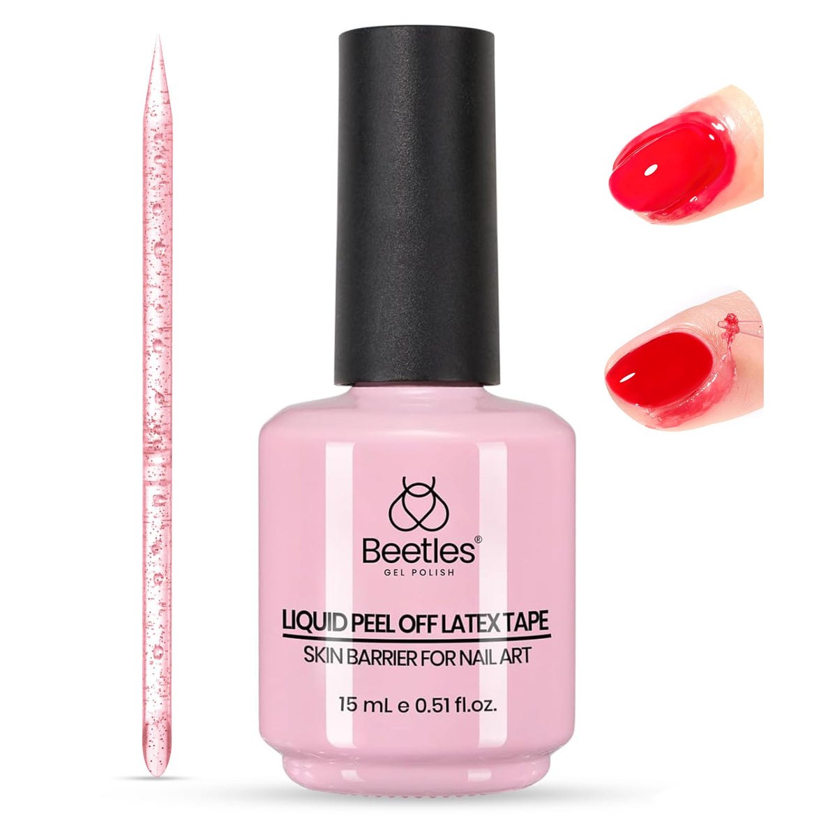 beetles Gel Polish Liquid Latex Cuticle Guard 15ml front view