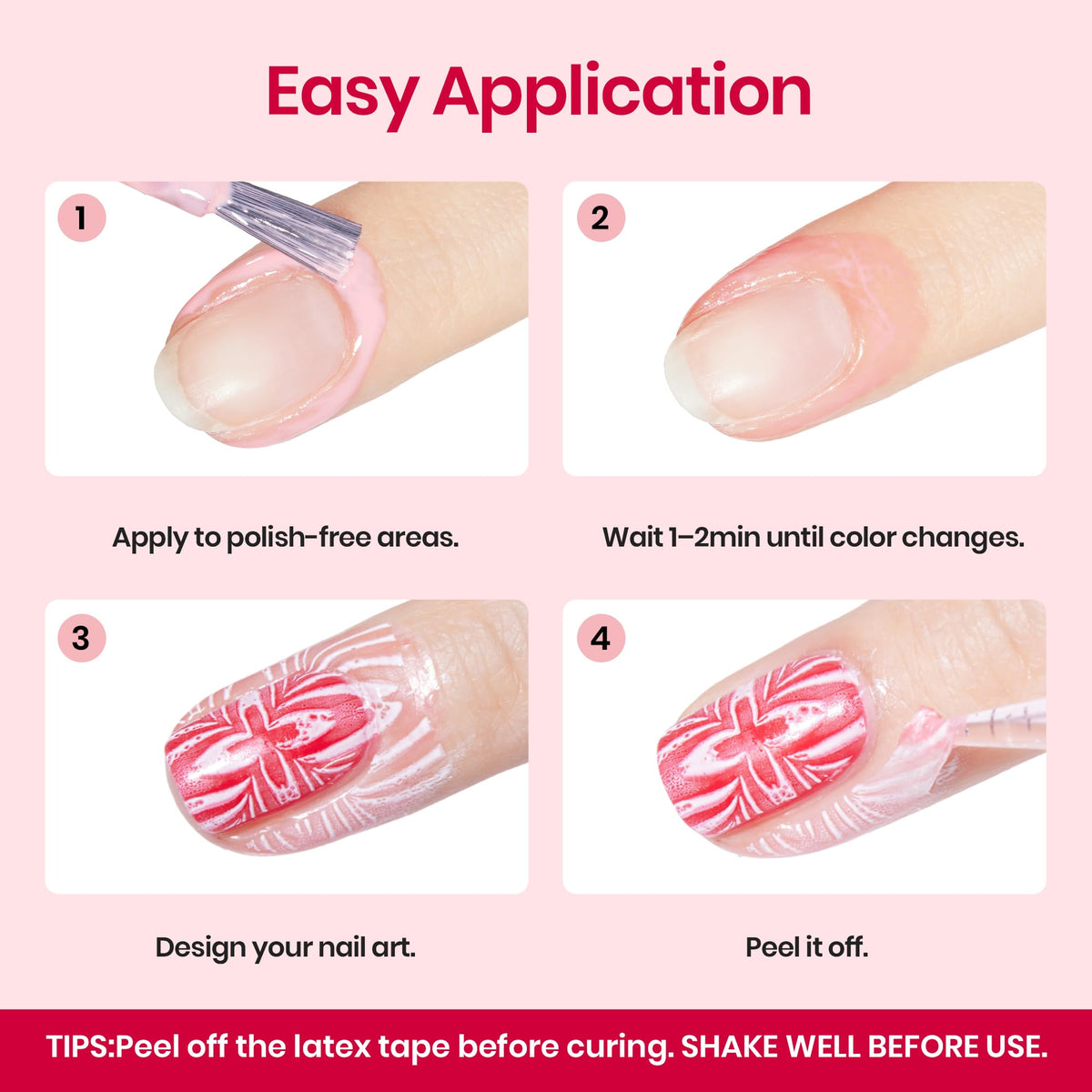 beetles Gel Polish Liquid Latex Cuticle Guard dried clear on nails