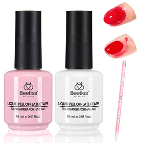 beetles Gel Polish Liquid Latex Cuticle Guard pink bottle front view