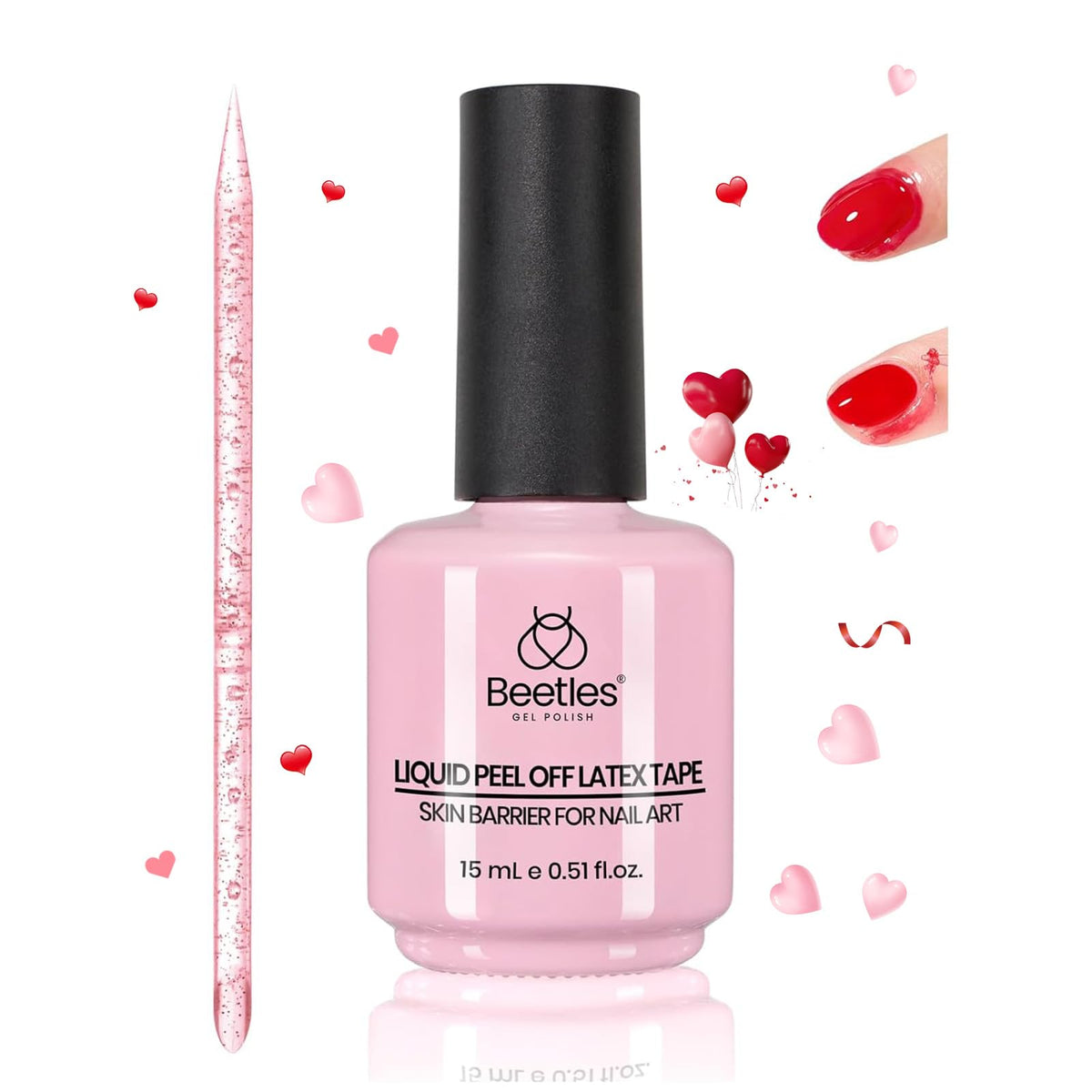 beetles Gel Polish Liquid Latex Cuticle Guard with nail art tools