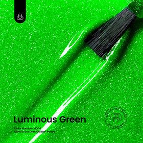 beetles Gel Polish Luminous Green Glow bottle side view
