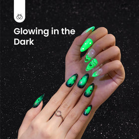 beetles Gel Polish Luminous Green Glow glowing in the dark