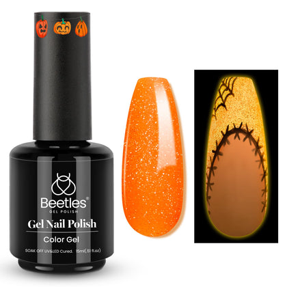 beetles Gel Polish Luminous Orange Gel Nail Polish front view