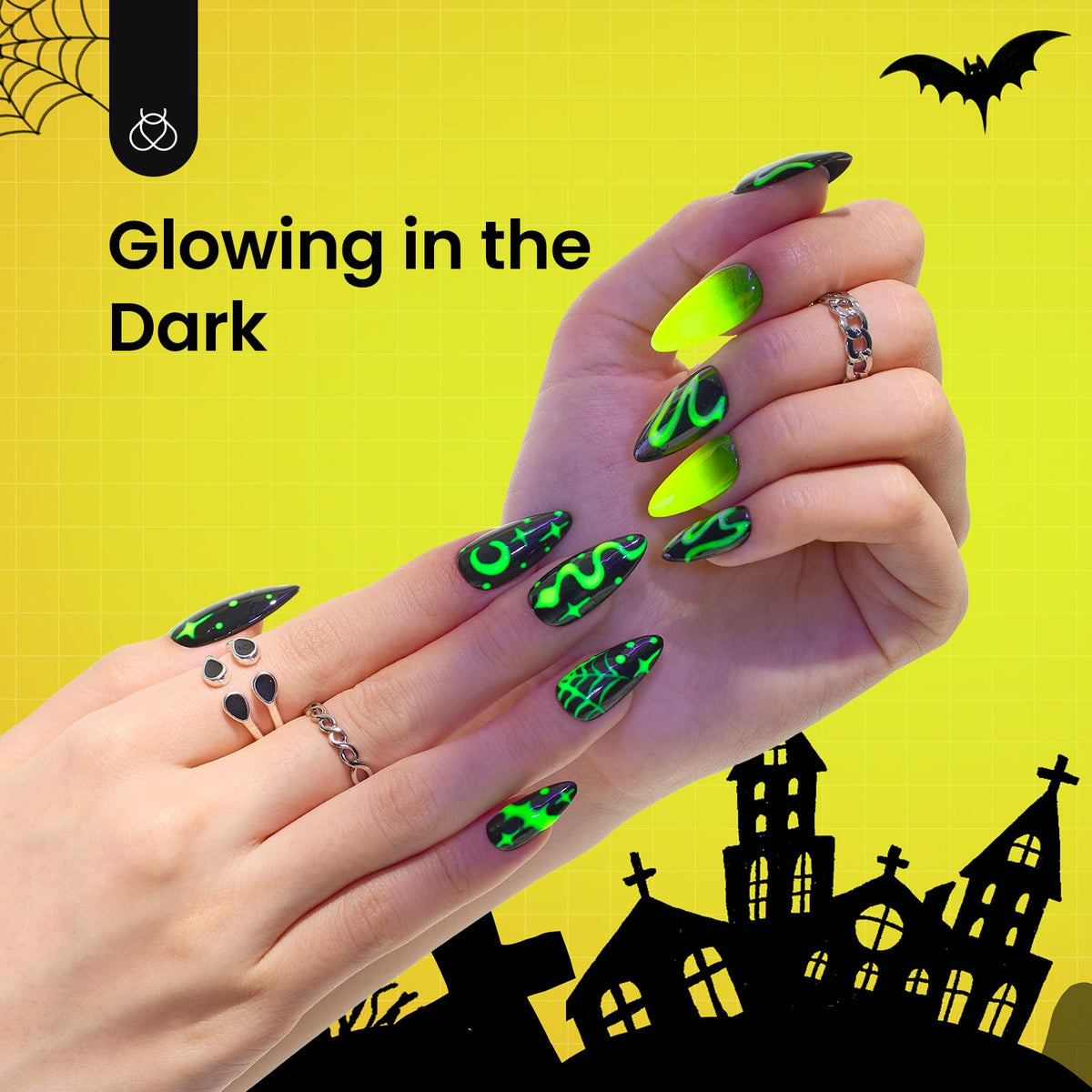 beetles Gel Polish Luminous Yellow glow in the dark effect