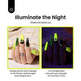 beetles Gel Polish Luminous Yellow with UV lamp