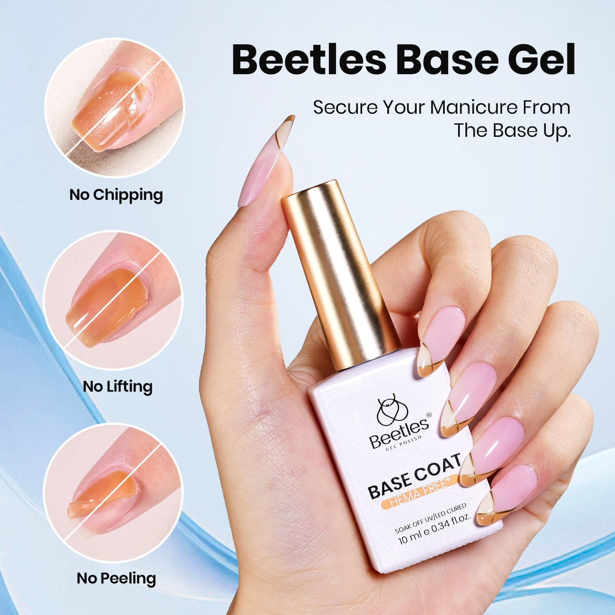 beetles Gel Polish matte top coat in use