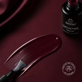 beetles Gel Polish Merlot Wine bottle side view