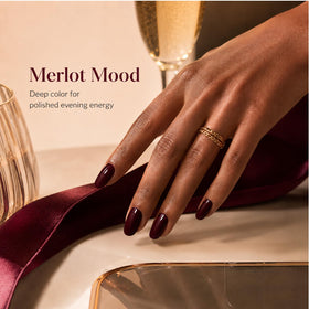 beetles Gel Polish Merlot Wine nail art design