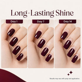 beetles Gel Polish Merlot Wine on a nail care table